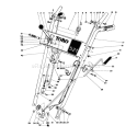 Handle Assembly Diagram and Parts List for 38056 7000001-7999999 - 1987 Toro Snow Blower
