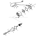 Starter Motor Kit Diagram and Parts List for 38056 8000001-8999999 - 1988 Toro Snow Blower