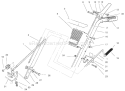 Handle Assembly Left Side Diagram and Parts List for 38062 9900001-9999999 - 1999 Toro Snow Blower