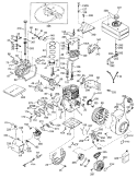 Engine Diagram and Parts List for 38063 220000001-220999999 - 2002 Toro Snow Blower