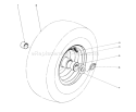 Wheel Assembly Diagram and Parts List for 38060 8000001-8999999 - 1978 Toro Snow Blower