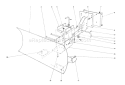 Grader Blade Assembly Diagram and Parts List for 38060 8000001-8999999 - 1978 Toro Snow Blower