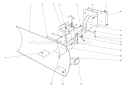 Grader Blade Assembly Diagram and Parts List for 38080 0000001-0999999 - 1980 Toro Snow Blower