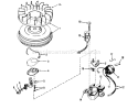 Magneto Diagram and Parts List for 38080 0000001-0999999 - 1980 Toro Snow Blower