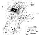 Handle Assembly Diagram and Parts List for 38080 1000001-1999999 - 1991 Toro Snow Blower