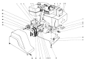 Engine Assembly Diagram and Parts List for 38080 4000001-4999999 - 1984 Toro Snow Blower