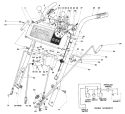 Handle Assembly Diagram and Parts List for 38080 5000001-5999999 - 1985 Toro Snow Blower