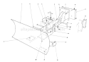 Grader Blade Assembly Diagram and Parts List for 38080 6000001-6999999 - 1986 Toro Snow Blower