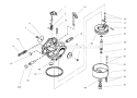 Carburetor Diagram and Parts List for 38083 8900001-8999999 - 1998 Toro Snow Blower