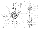 Carburetor Diagram and Parts List for 38084 9900001-9999999 - 1999 Toro Snow Blower