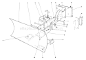 Grader Blade Assembly Diagram and Parts List for 38085 3000001-3999999 - 1983 Toro Snow Blower