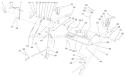 Handle And Control Assembly Diagram and Parts List for 38087 200000001-200999999 - 2000 Toro Snow Blower