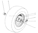 Wheel Assembly Diagram and Parts List for 38090 5000001-5999999 - 1985 Toro Snow Blower