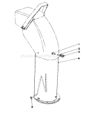 Chute Extension Diagram and Parts List for 38090 6000001-6999999 - 1986 Toro Snow Blower