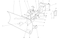 Grader Blade Diagram and Parts List for 38090 6000001-6999999 - 1986 Toro Snow Blower