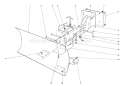 Grader Blade Assembly Diagram and Parts List for 38095 0000001-0999999 - 1980 Toro Snow Blower