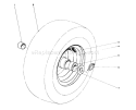 Wheel Assembly Diagram and Parts List for 38095 2000001-2999999 - 1982 Toro Snow Blower