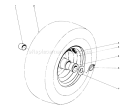 Wheel Assembly Diagram and Parts List for 38095 4000001-4999999 - 1984 Toro Snow Blower