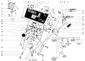 Handle Assembly Diagram and Parts List for 38095 4000001-4999999 - 1984 Toro Snow Blower
