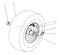 Wheel Assembly Diagram and Parts List for 38095 7000001-7999999 - 1987 Toro Snow Blower