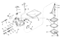 Carburetor Diagram and Parts List for 38100 0000001-0999999 - 1980 Toro Snow Blower