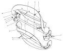 Rotor Assembly Diagram and Parts List for 38115C 0000001-0999999 - 1990 Toro Snow Blower