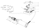 Starter Motor and Switch Assembly Diagram and Parts List for 38115C 7000001-7999999 - 1987 Toro Snow Blower