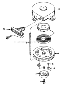 Rewind Starter Diagram and Parts List for 38116 9000001-9999999 - 1989 Toro Snow Blower