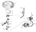 Magneto Diagram and Parts List for 38120 0015001-0099999 - 1980 Toro Snow Blower