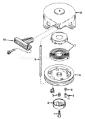 Shroud & Rewind Starter Diagram and Parts List for 38120 0015001-0099999 - 1980 Toro Snow Blower