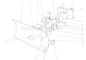 Grader Blade Diagram and Parts List for 38155 0000001-0999999 - 1980 Toro Snow Blower