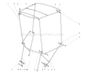 Snow Cab Assembly Diagram and Parts List for 38155 0000001-0999999 - 1980 Toro Snow Blower