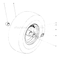 Wheel Assembly Diagram and Parts List for 38160 1000001-1999999 - 1981 Toro Snow Blower