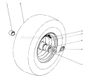 Wheel Assembly Diagram and Parts List for 38160 4000001-4999999 - 1984 Toro Snow Blower