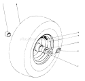 Wheel Assembly Diagram and Parts List for 38160 5000001-5999999 - 1985 Toro Snow Blower