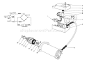 Starter Motor & Switch Assembly Diagram and Parts List for 38162C 4000001-4999999 - 1984 Toro Snow Blower