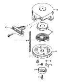 Rewind Starter Diagram and Parts List for 38162 0000001-0999999 - 1990 Toro Snow Blower