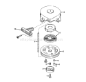 Rewind Starter Diagram and Parts List for 38162 4000001-4999999 - 1984 Toro Snow Blower