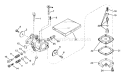 Carburetor Diagram and Parts List for 38165C 6000001-6999999 - 1986 Toro Snow Blower