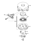 Rewind Starter Diagram and Parts List for 38165C 6000001-6999999 - 1986 Toro Snow Blower
