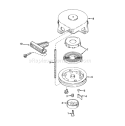 Rewind Starter Diagram and Parts List for 38165 7000001-7999999 - 1987 Toro Snow Blower