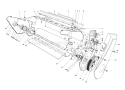 Lower Main Frame Assembly Diagram and Parts List for 38167C 6000001-6999999 - 1986 Toro Snow Blower