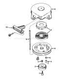 Rewind Starter Diagram and Parts List for 38167C 6000001-6999999 - 1986 Toro Snow Blower
