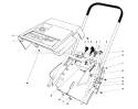Shroud & Handle Assembly Diagram and Parts List for 38167C 6000001-6999999 - 1986 Toro Snow Blower