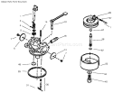 Carburetor Diagram and Parts List for 38170 200000001-200999999 - 2000 Toro Snow Blower