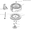 Recoil Starter Diagram and Parts List for 38170 200000001-200999999 - 2000 Toro Snow Blower