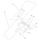 Handle Assembly Diagram and Parts List for 38170 7900001-7999999 - 1997 Toro Snow Blower