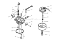 Carburetor Diagram and Parts List for 38170 8900001-8999999 - 1998 Toro Snow Blower