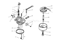 Carburetor Diagram and Parts List for 38171 8900001-8999999 - 1998 Toro Snow Blower
