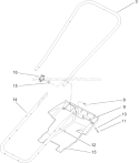 Handle & Lower Shroud Assembly Diagram and Parts List for 38172 240000001-240999999 - 2004 Toro Snow Blower